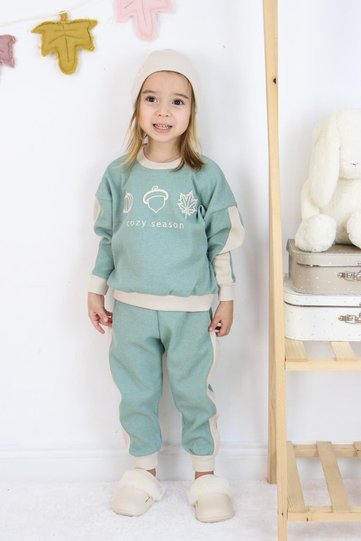 Cozy Embroidery Printed 3 Piece Set