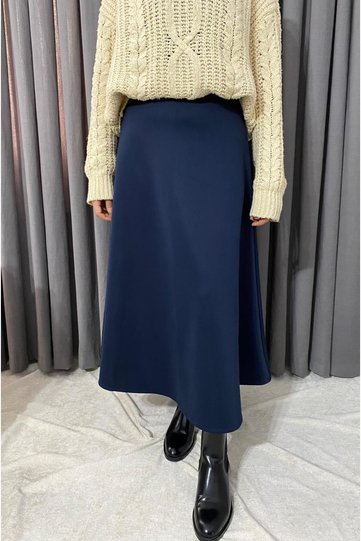 Women's Scuba Fabric Puff Flared Hijab and Casual Skirt Length:94-95Cm