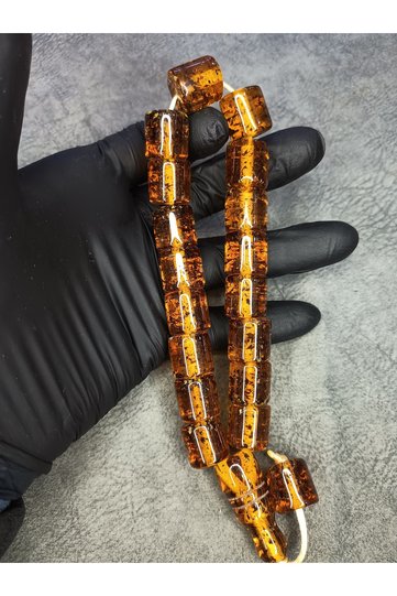 Mascot High End Earth Fossil Powder Amber Prayer Beads