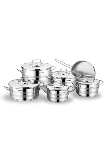 Astron Stainless Steel Cookware Set, 11 Pieces, / A2052