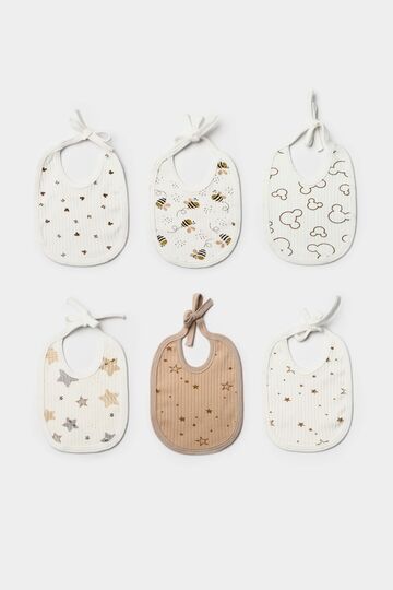 (6 Pcs) Bebewini 100% Organic Cotton Double Layer Baby Bib