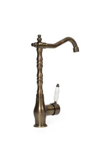 Antique Antique Colored Rustic Rotating Spout (HOT-COLD WATER) Kitchen Sink Faucet