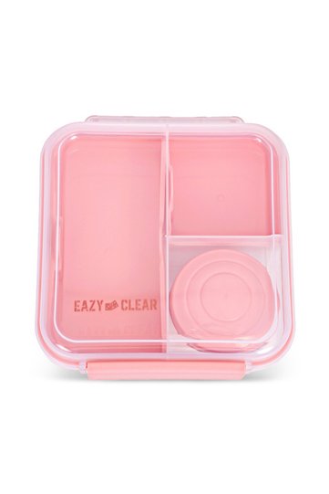3/4/5 Compartment Convertible 1250ml Bento Lunch Box with 150ml Gravy Bowl - Pink