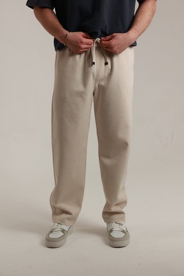 Men's Baggy Loose Fit Piqué Trousers