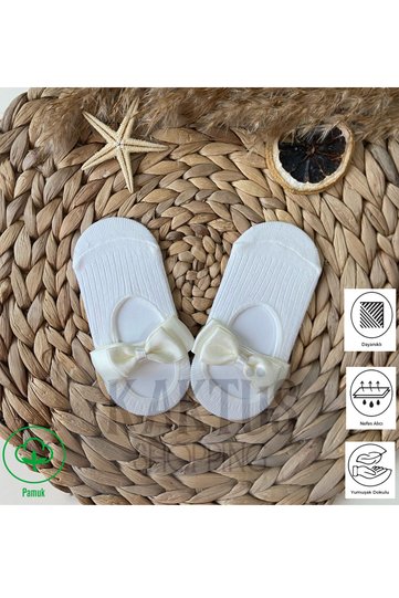 Baby Girl Orange Bow Cotton Ballerina Socks