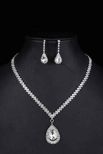 Wedding Engagement Henna Drop Jewelled Necklace Earring Set Eh93