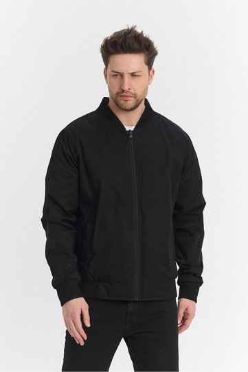 Men's Black Cotton Double Sided Seasonal Coat