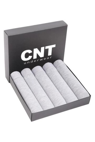 Trendybee Men's Cotton Boxer 5 Pcs Grey Color Large Size in Special Box