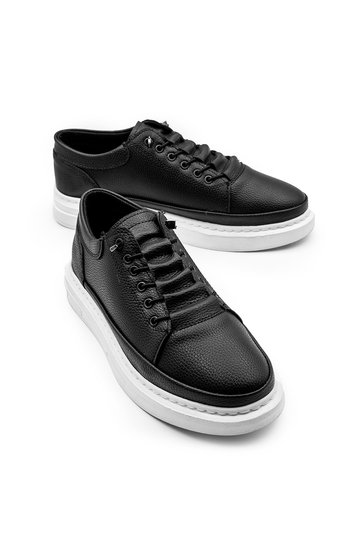 Black New Season Men's Elastic Tied Casula Shoes