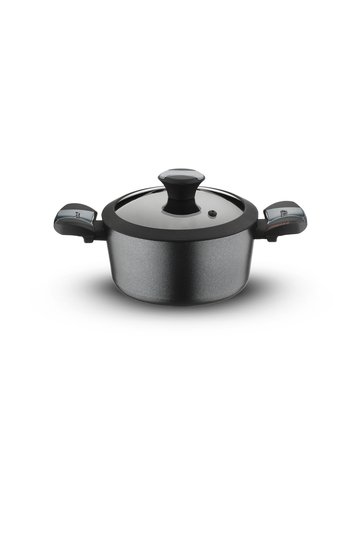 Diamond 28 cm Fireproof Non-Stick Diamond Coated Deep Pot