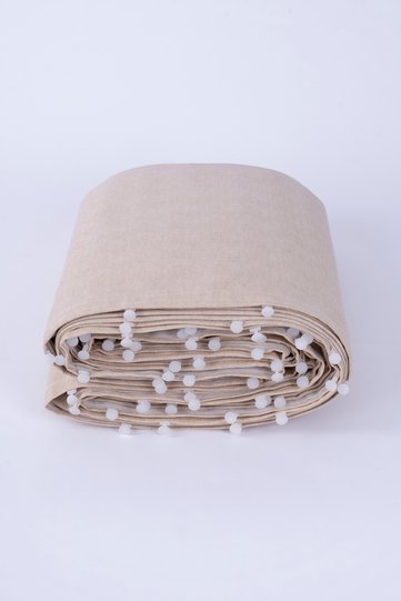 Balcony Curtain Enxboy Optional Lace-Up Balcony Tarpaulin Plain Beige Ty801