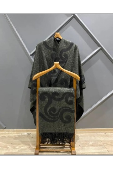 Double Sided Thick Mother Shoulder Scarf Shawl Poncho