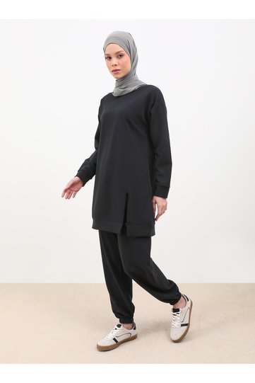 Tracksuit Set - Black - Por La Cara