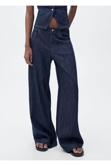 Wideleg mid waist jeans
