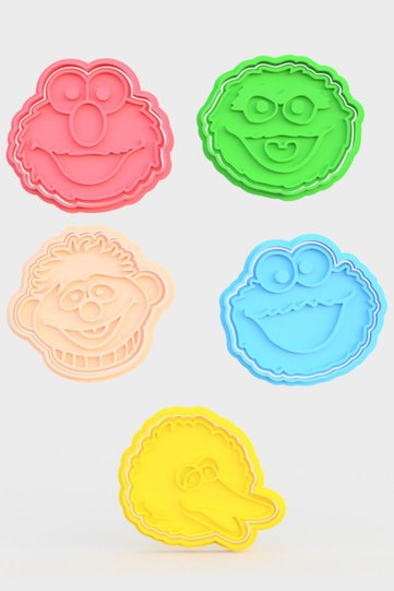 Edi Büdü Sesame Street Cookie Monster Cookie Mold and Sugar Dough Mold