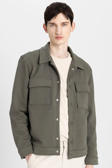 Regular Fit Polo Collar Shirt Jacket Z5178az23au