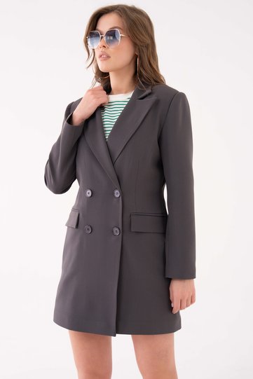 Anthracite Button Detailed Business Jacket