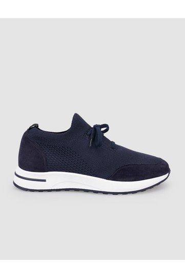 Monza Knitwear Navy Blue Lace-Up Men's Sports Shoes