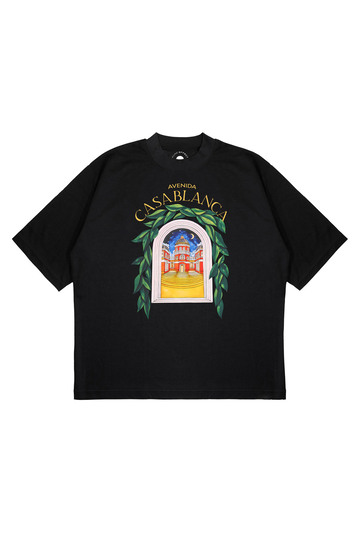 Unisex Casablanca Avenida Printed Boxy Fit Thick Fabric (240Gsm) T-Shirt