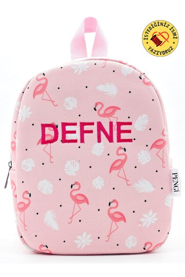 [We Write the Name You Want with Embroidery] Sweet Flamingo 0-8 Years Old Children's Backpack,-Kindergarten Bag