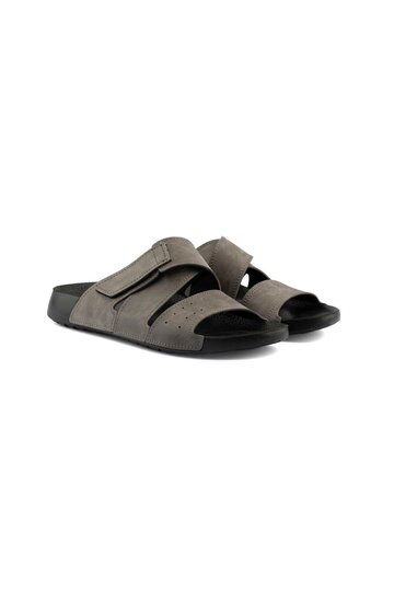 Prague Slide Cross Front Comfortable Soft Sole Velcro Adjustable Men's Slippers