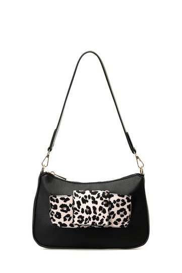 Glassy 4Pr Black Women's Shoulder Bag