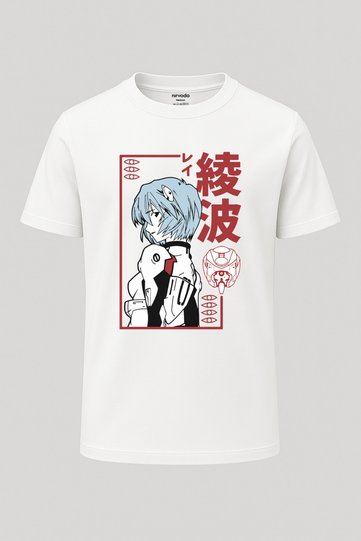 Rei Ayanami Neon Genesis Evangelion Printed Loose Fit Crew Neck Unisex T-Shirt Anime Manga