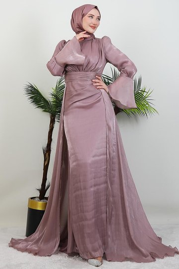 Yoryo Dress Powder with Flounces on the Sleeves