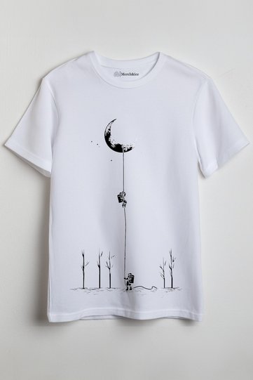 Astronaut Landing from the Moon Printed Unisex T-Shirt