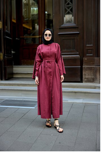 Women's Cape Dress Burgundy