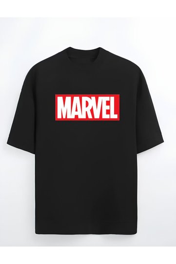 Black Marvel Oversize T-Shirt