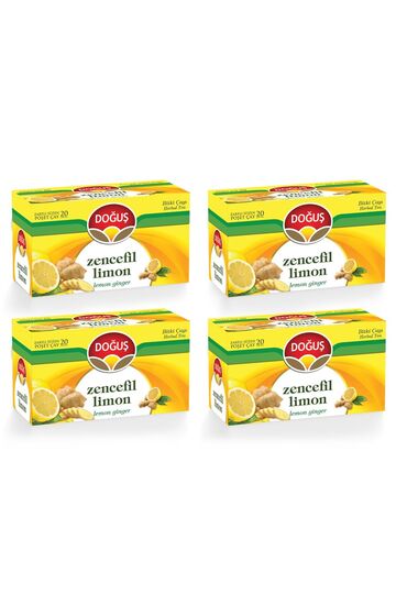 Doğuş شاي بالزنجبيل والليمون × 4 قطع