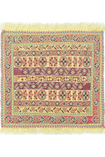 Iranian Zolanvari Hand Woven Sumac Small Size Rug 30X30 cm (0.09 m²)