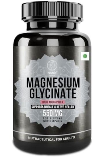 High Absorption Magnesium Glycinate - 120 Veg Capsules - Supplement to Support Stress Relief, Sleep,