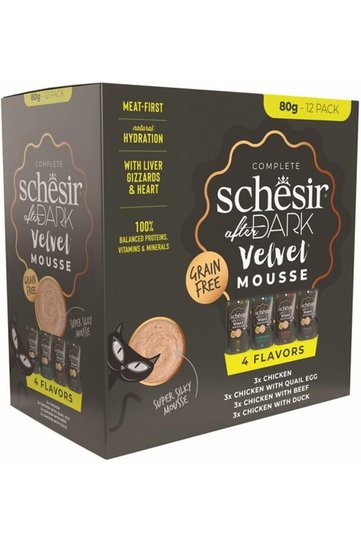 After Dark Velvet Mousse In Broth Variety Pack For Cat 80g x12 Pouch