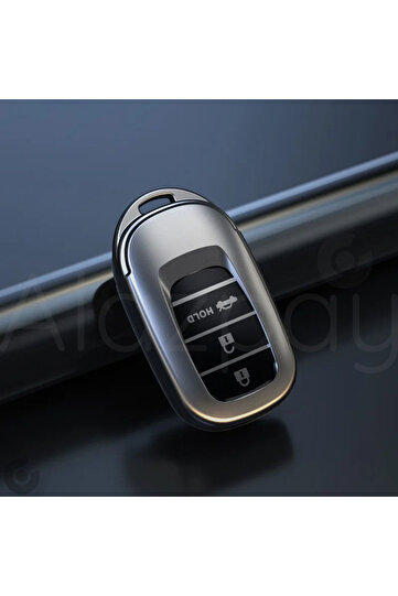 Honda Compatible Civic, Accord, Cr-V, Hr-V, Zr-V, Titan Gray Tpu Key Case Cover (Gray)