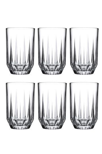 6-Pcs Glass Tumbler, Portable & Lightweight, 165ml,Tumbler,BB2178