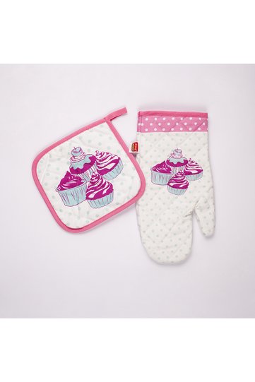 Crystal Kitchen Gloves Tutkaç Set Cheries