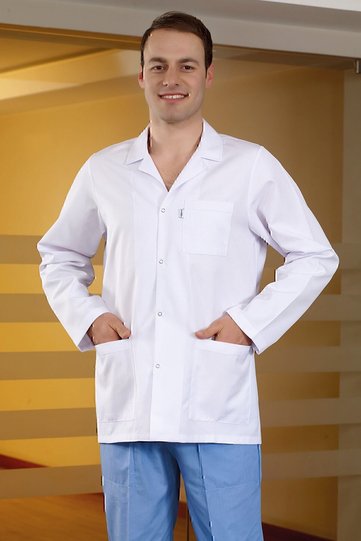 Men's Classic Lapel Lab Coat Nurse Pharmacist Teacher Doctor - Alpaca Fabric