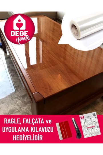 Shiny Transparent Protection Foil. For Table, Cabinet, Furniture, Wood Surfaces