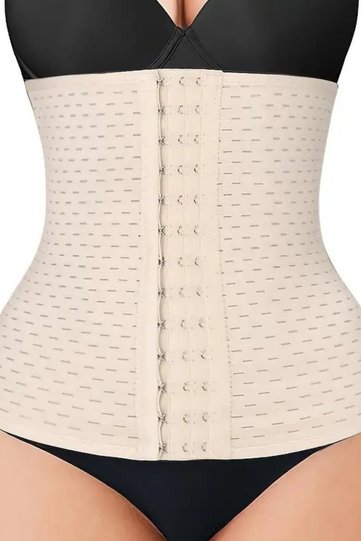 Ulyana Model Air-Permeable Firming and Lifting 4-Breasted 3-Stage Underwire Corset with Underwire in Skin Color