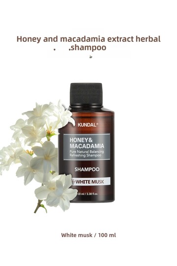 Anti-Breakage Nourishing Care Shampoo Kundal Honey & Macadamia Nature Shampoo 100ml White Musk