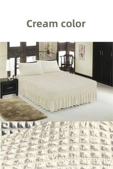 Bürümcük bedspread, double washable cover, skirted, stretchy 160x200 and 180x200