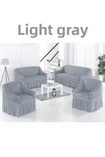 Bürümcük 3+3+1+1 Washable Sofa Cover Set. Flexible Seat Cover on the Rubber.