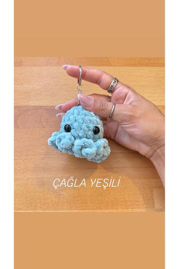 Handmade Colorful Plush Octopus Keychain/Bag Accessory-Cute Velvet Amigurumi