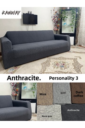 Plain Jacquard 3-Seater Sofa Cover / Elastic Seat Cover / Sofa Bed Cover / Seat Cover