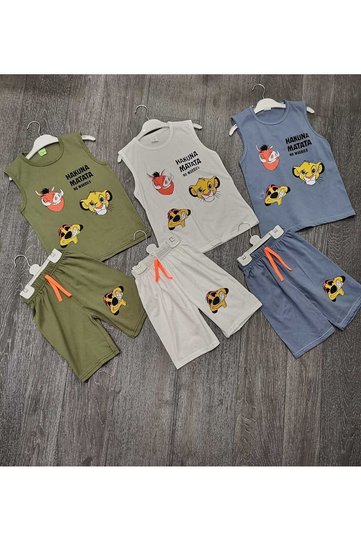 2025 Summer New Season 3 Set 6 Pieces Printed First Quality Combed Athlete Set