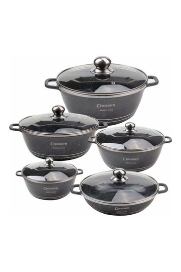 10-Piece Granite Non Stick Cookware Set