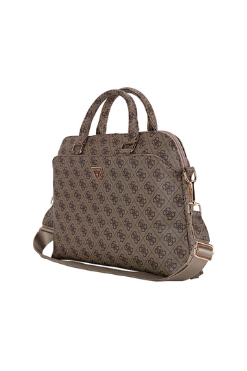 Original Licensed Triangle Logo 15 Inch Laptop Bag with Shoulder Strap Brown