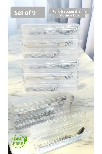 Multix 9-Piece Cutlery Set Storage Box Set Dowry Organizer Organizer Storage Container